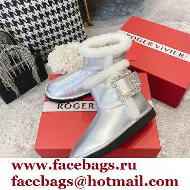 roger vivier Winter Viv' Strass snow Booties silver