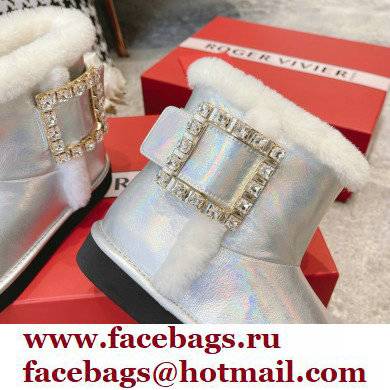 roger vivier Winter Viv' Strass snow Booties silver