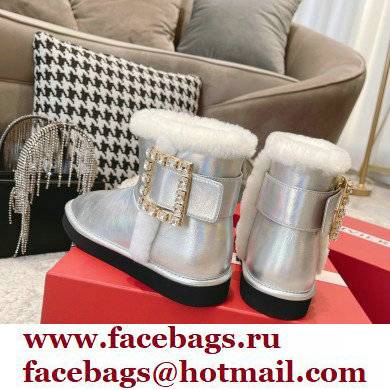 roger vivier Winter Viv' Strass snow Booties silver