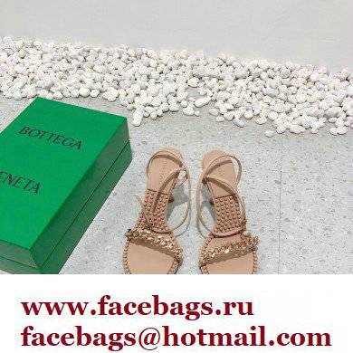 Bottega Veneta Heel 9cm Chain Dot Sandals Nude 2022