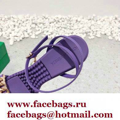 Bottega Veneta Heel 9cm Chain Dot Sandals Purple 2022