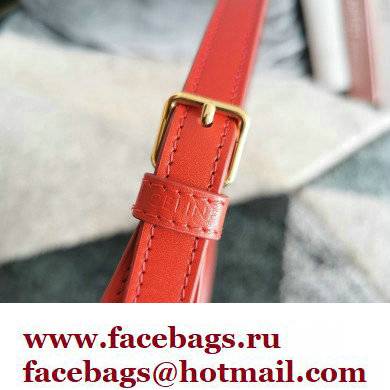 CELINE SHOULDER BAG CUIR TRIOMPHE in Smooth Calfskin RED