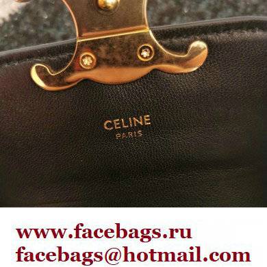 CELINE mini Triomphe Bag in shiny calfskin black