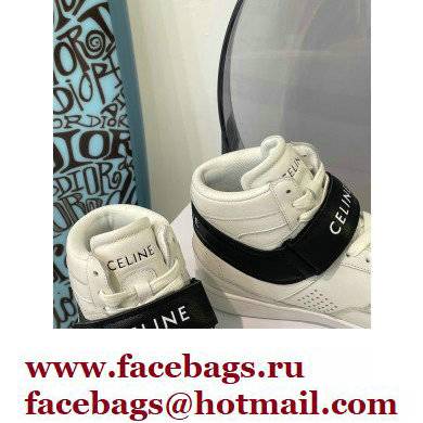 Celine High Sneakers Ct-03 With Velcro In Calfskin White/Black 2022