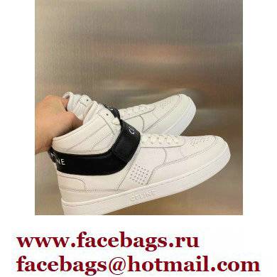 Celine High Sneakers Ct-03 With Velcro In Calfskin White/Black 2022