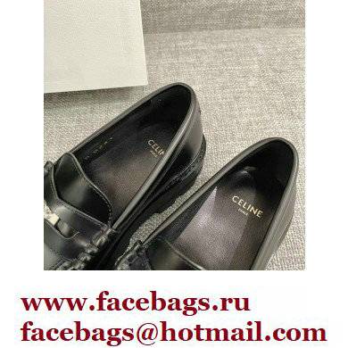 Celine Margaret Penny Chunky Loafers In Polished Bull Black 2022