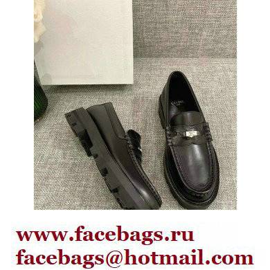 Celine Margaret Penny Chunky Loafers In Polished Bull Black 2022