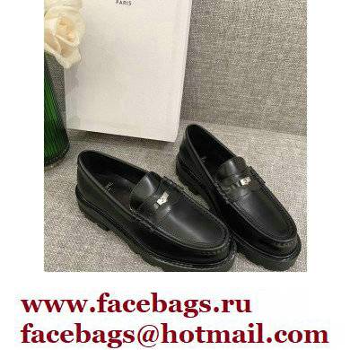 Celine Margaret Penny Chunky Loafers In Polished Bull Black 2022