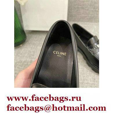 Celine Margaret Penny Chunky Loafers In Polished Bull Black 2022