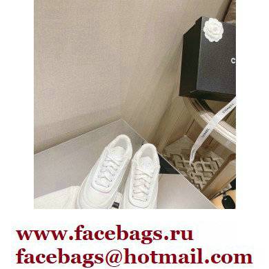 Chanel Canvas Logo Sneakers White 2022