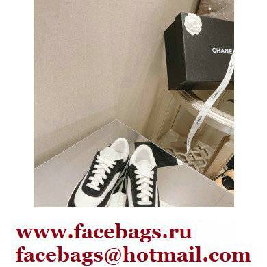 Chanel Canvas Logo Sneakers White/Black 2022