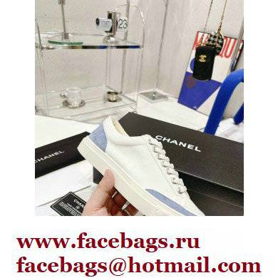 Chanel Canvas and Suede Sneakers White/Blue 2022