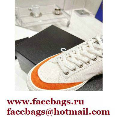 Chanel Canvas and Suede Sneakers White/Orange 2022