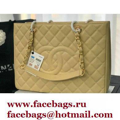 Chanel GST Shopping Tote Bag A50995 in Caviar Leather Beige/Gold