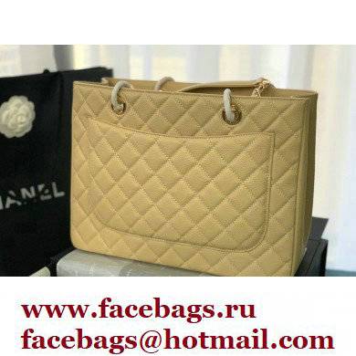 Chanel GST Shopping Tote Bag A50995 in Caviar Leather Beige/Gold