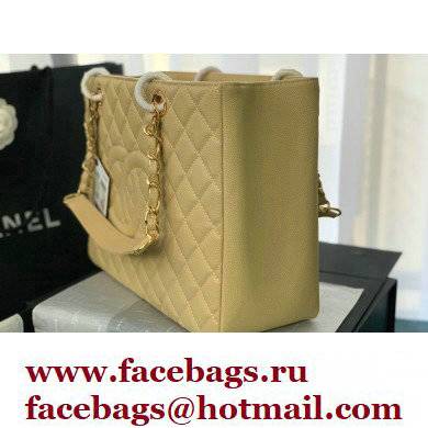 Chanel GST Shopping Tote Bag A50995 in Caviar Leather Beige/Gold