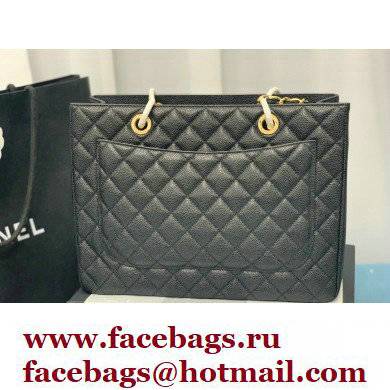 Chanel GST Shopping Tote Bag A50995 in Caviar Leather Black/Gold