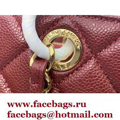 Chanel GST Shopping Tote Bag A50995 in Caviar Leather Burgundy/Gold