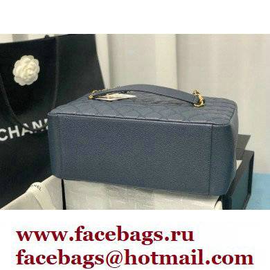 Chanel GST Shopping Tote Bag A50995 in Caviar Leather Navy Blue/Gold