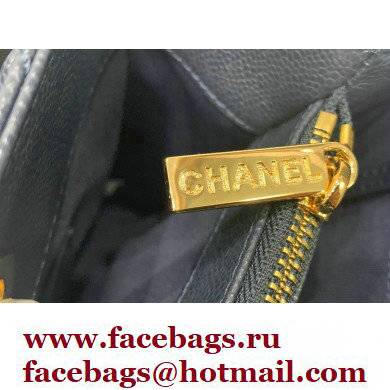 Chanel GST Shopping Tote Bag A50995 in Caviar Leather Navy Blue/Gold