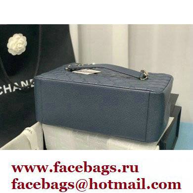 Chanel GST Shopping Tote Bag A50995 in Caviar Leather Navy Blue/Silver