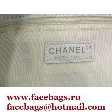 Chanel GST Shopping Tote Bag A50995 in Caviar Leather White/Silver