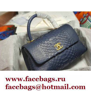 Chanel Python Coco Handle Medium Flap Bag with Top Handle 03