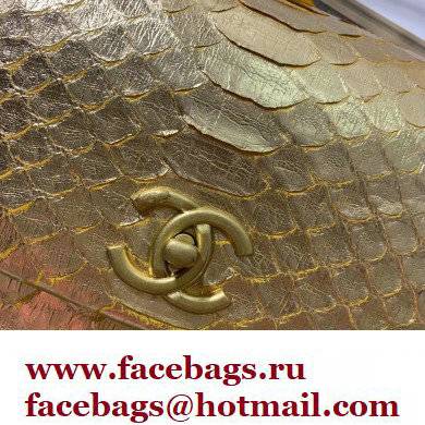 Chanel Python Coco Handle Medium Flap Bag with Top Handle 09