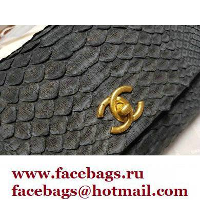 Chanel Python Coco Handle Medium Flap Bag with Top Handle 11