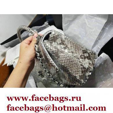 Chanel Python Coco Handle Medium Flap Bag with Top Handle 24