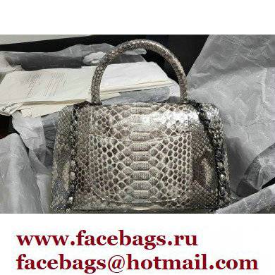 Chanel Python Coco Handle Medium Flap Bag with Top Handle 24