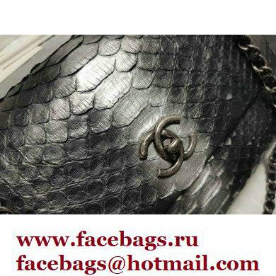 Chanel Python Coco Handle Medium Flap Bag with Top Handle 25