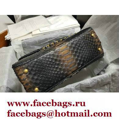 Chanel Python Coco Handle Medium Flap Bag with Top Handle 26