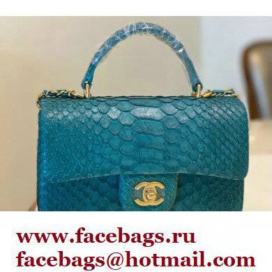 Chanel Python Coco Handle Mini Flap Bag with Top Handle 01 - Click Image to Close