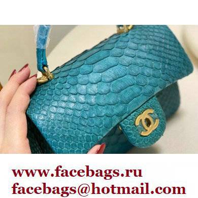 Chanel Python Coco Handle Mini Flap Bag with Top Handle 01