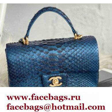 Chanel Python Coco Handle Mini Flap Bag with Top Handle 05