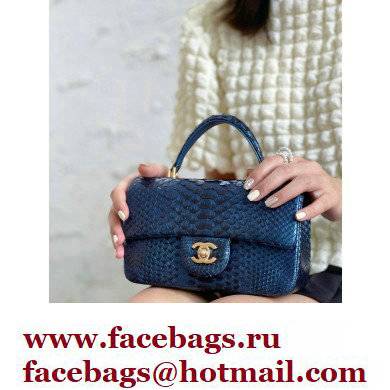 Chanel Python Coco Handle Mini Flap Bag with Top Handle 05