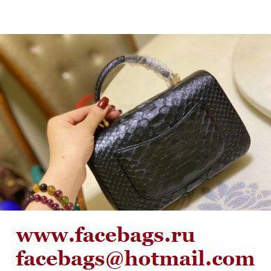 Chanel Python Coco Handle Mini Flap Bag with Top Handle 11