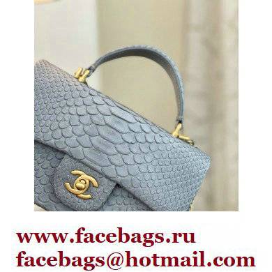 Chanel Python Coco Handle Mini Flap Bag with Top Handle 19