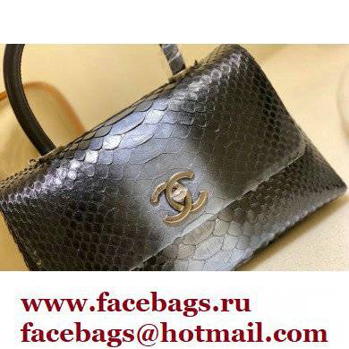 Chanel Python Coco Handle Small Flap Bag with Top Handle 05