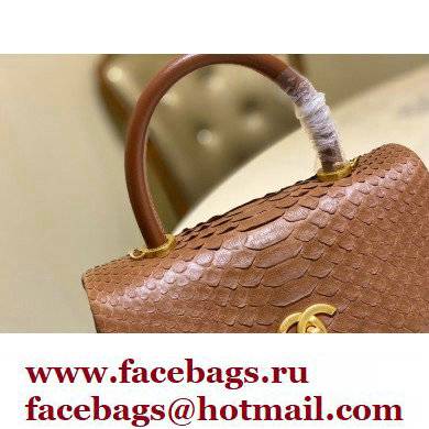 Chanel Python Coco Handle Small Flap Bag with Top Handle 09 - Click Image to Close