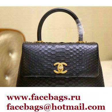 Chanel Python Coco Handle Small Flap Bag with Top Handle 11