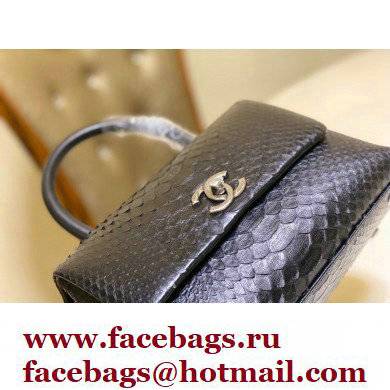 Chanel Python Coco Handle Small Flap Bag with Top Handle 15