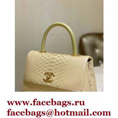 Chanel Python Coco Handle Small Flap Bag with Top Handle 22