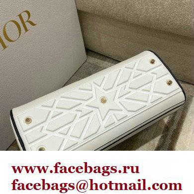 Dior Medium Vibe Zip Bowling Bag White 2022