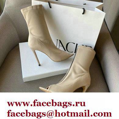 Gianvito Rossi Heel 10.5cm FABRIC and TPU HIROKO BOOTIE Nude 2022