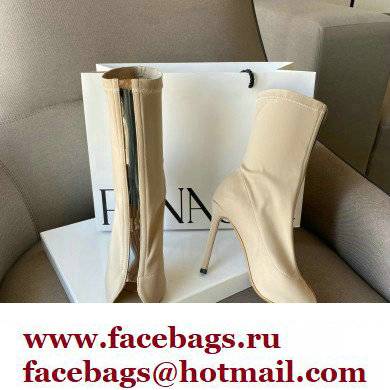 Gianvito Rossi Heel 10.5cm FABRIC and TPU HIROKO BOOTIE Nude 2022