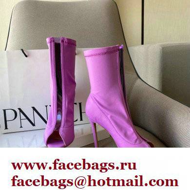 Gianvito Rossi Heel 10.5cm FABRIC and TPU HIROKO BOOTIE Purple 2022