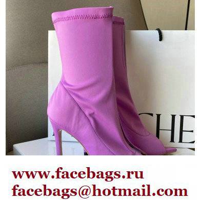 Gianvito Rossi Heel 10.5cm FABRIC and TPU HIROKO BOOTIE Purple 2022