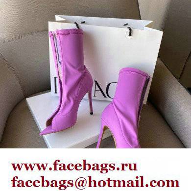 Gianvito Rossi Heel 10.5cm FABRIC and TPU HIROKO BOOTIE Purple 2022